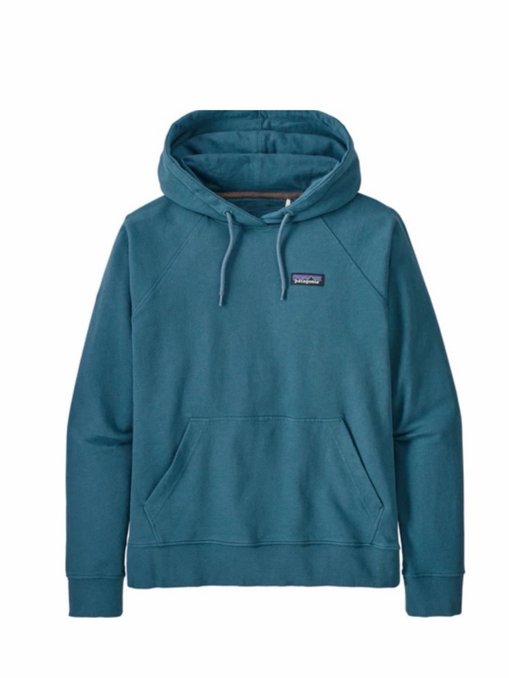 Patagonia Teal Blue Pullover Hoodie - Women’s Drawstring, Medium, Like New